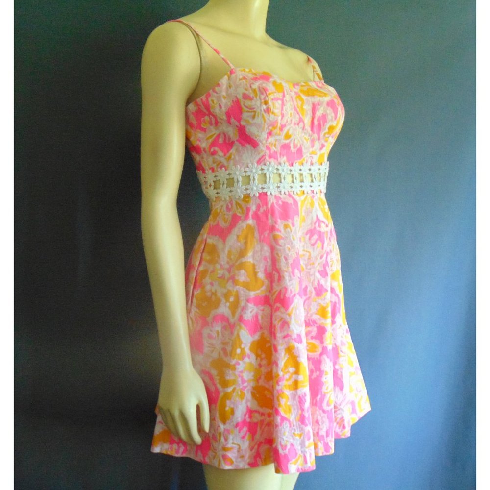Lilly Pulitzer Pink and Yellow Floral Mini Dress - Picture 4 of 9